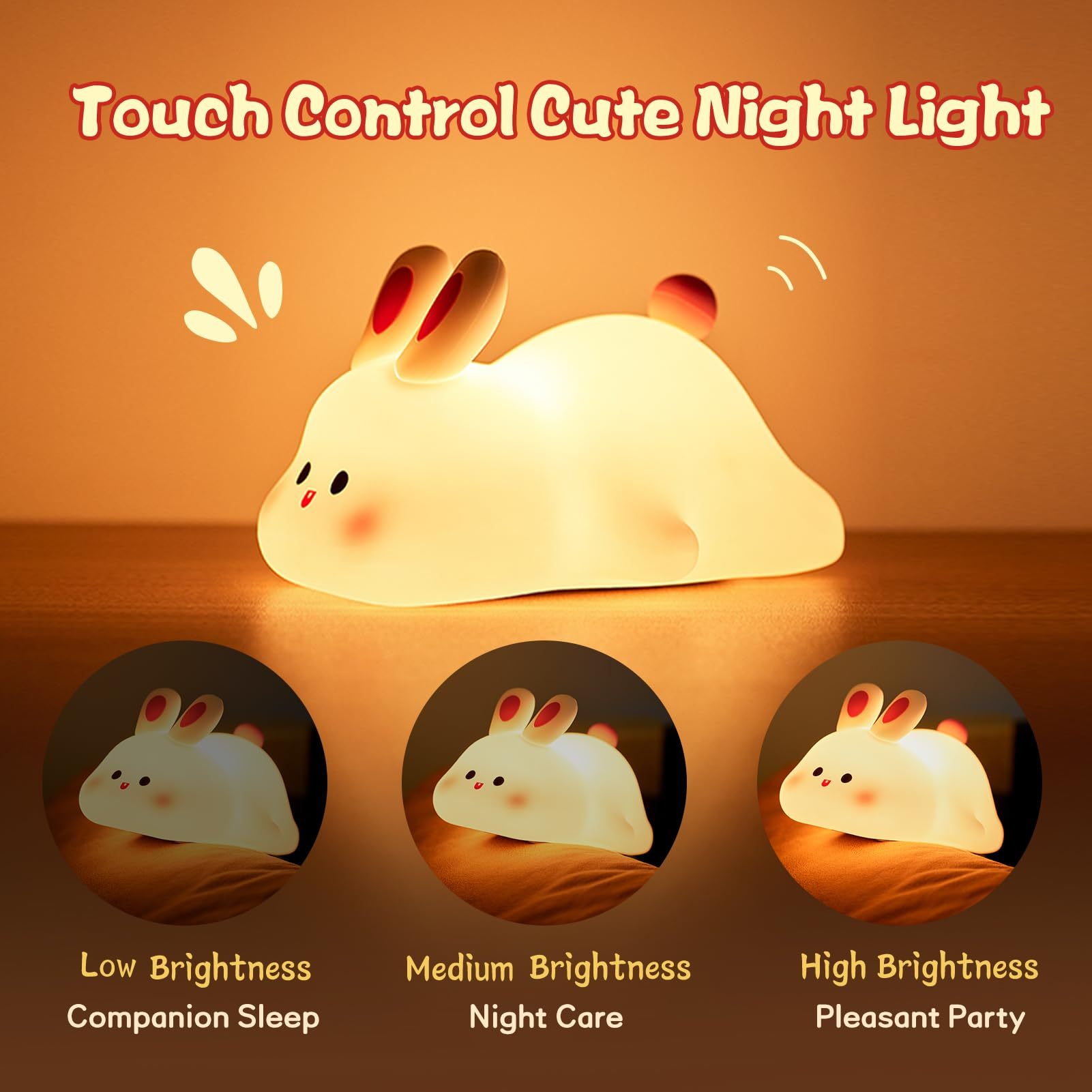 House Essential Cute LED Night Light With Touch Sensor