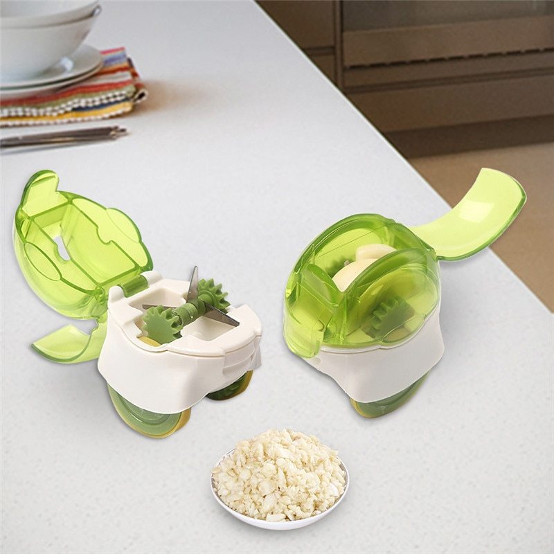 House Essential Mini Rolling Garlic Dicer Plastic, Garlic Chopper, Ginger Crusher